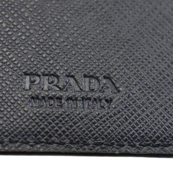 PRADA: Black, Saffiano Leather Long Wallet - Picture 7 of 8